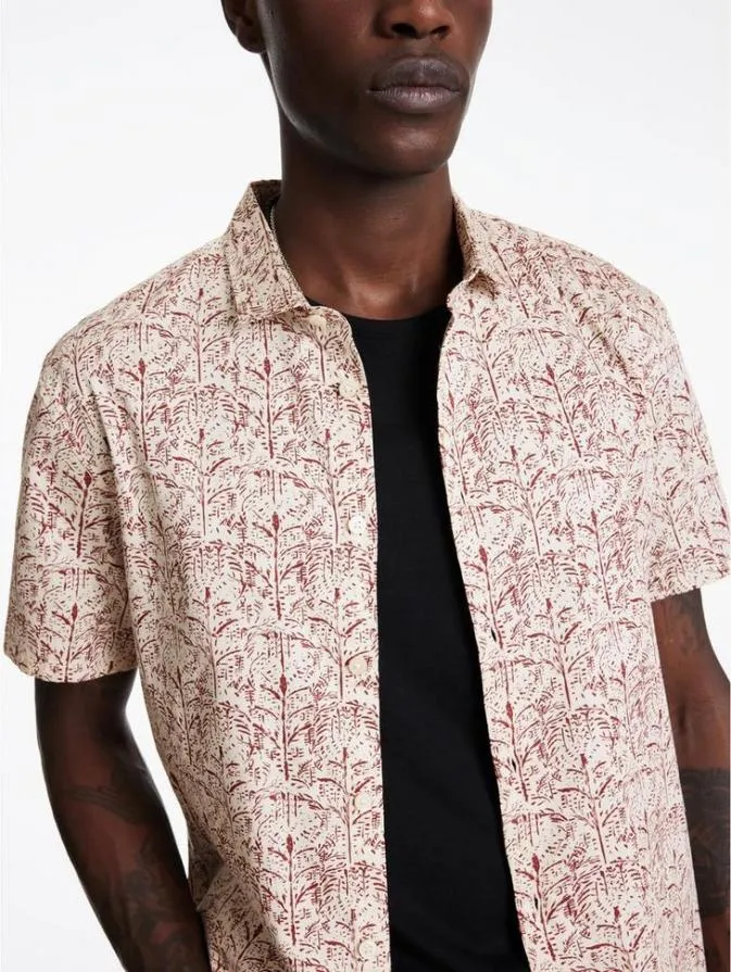 Men Shirts John Varvatos SEAN SHIRT Cranberry