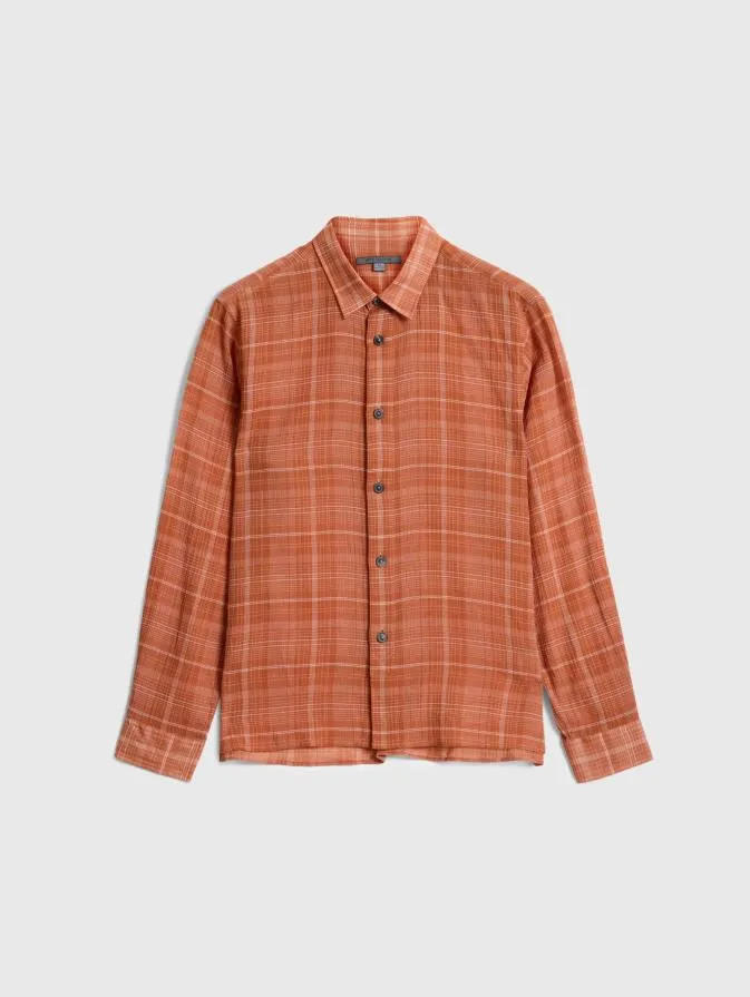 Men Shirts John Varvatos VINTON OVER SHIRT Burnt Clay