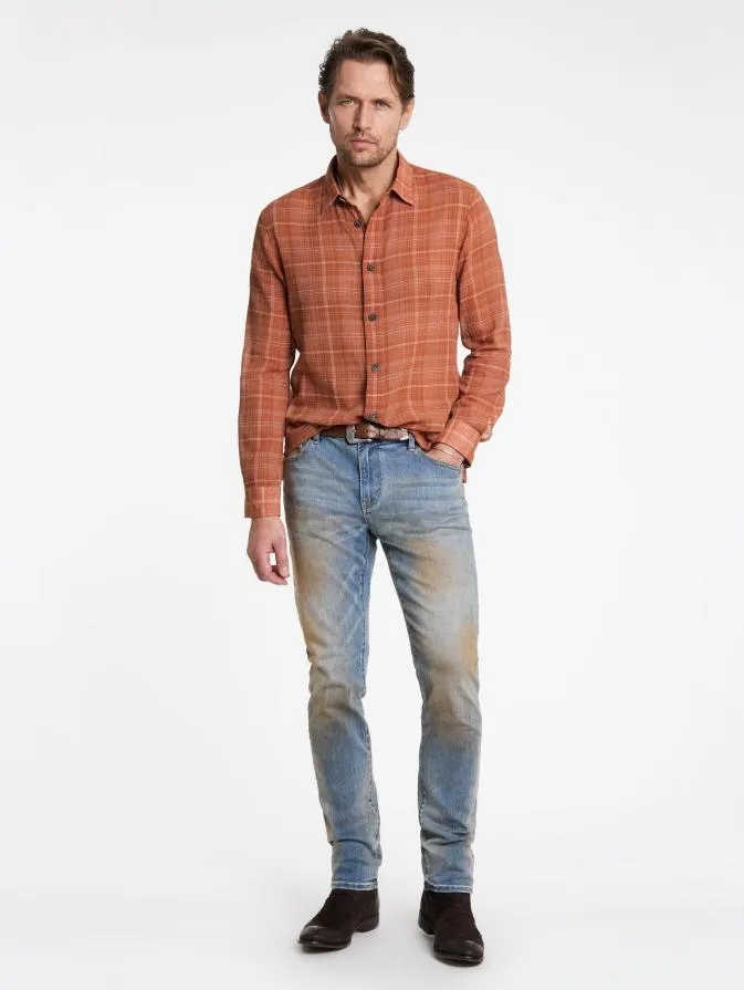 Men Shirts John Varvatos VINTON OVER SHIRT Burnt Clay