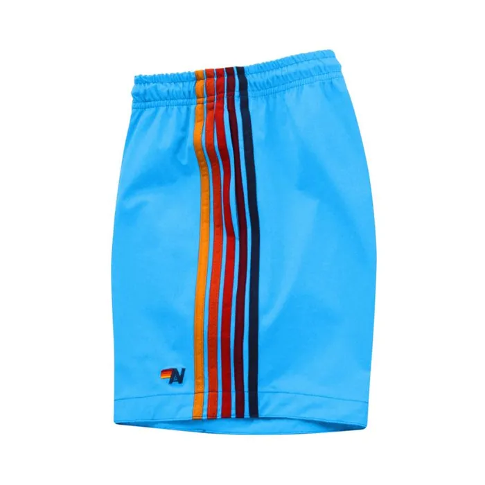 Men Shorts Aviator Nation 5 Stripe Flex Shorts 8211 Neon Blue