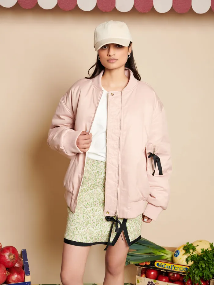 Men Sister Jane Jackets Albie Reversable Bomber Dusty Pink