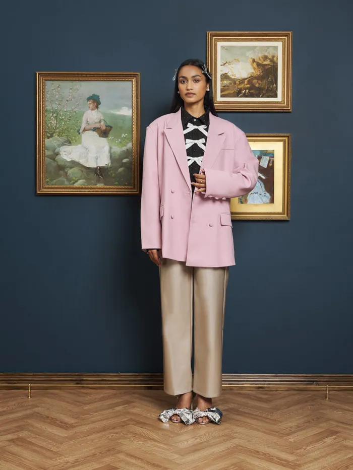 Men Sister Jane Jackets Harlow Woven Blazer Dusty Pink