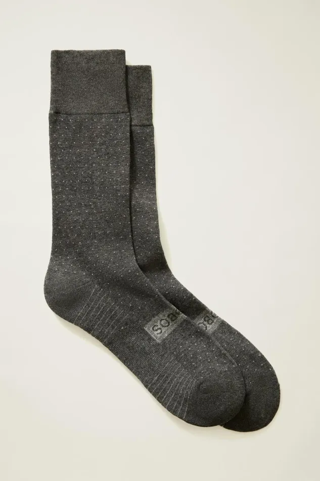 Men Soft Everyday Socks Charcoal Pin Dot Bonobos Socks and Underwear