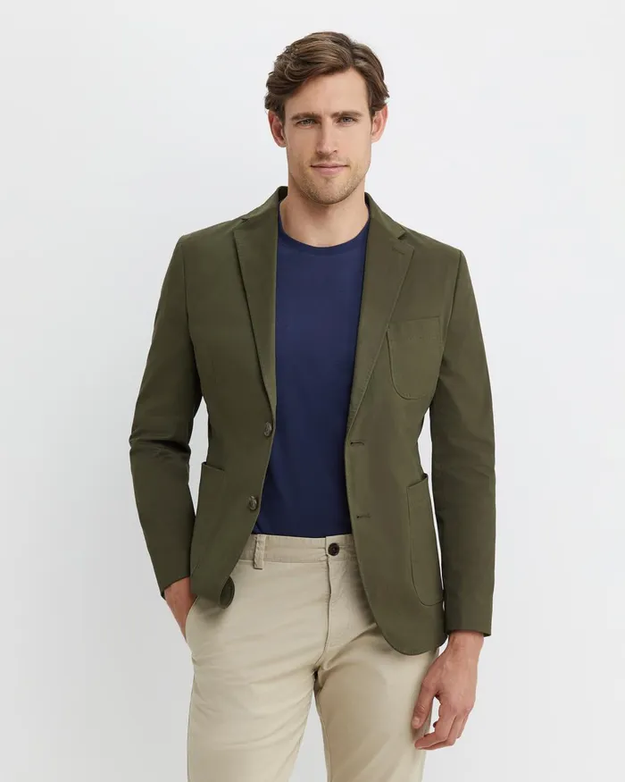 Men Sportscraft Jackets and Blazers Barton Sports Jacket Dark Khaki