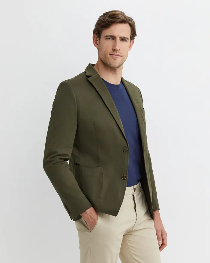 Men Sportscraft Jackets and Blazers Barton Sports Jacket Dark Khaki