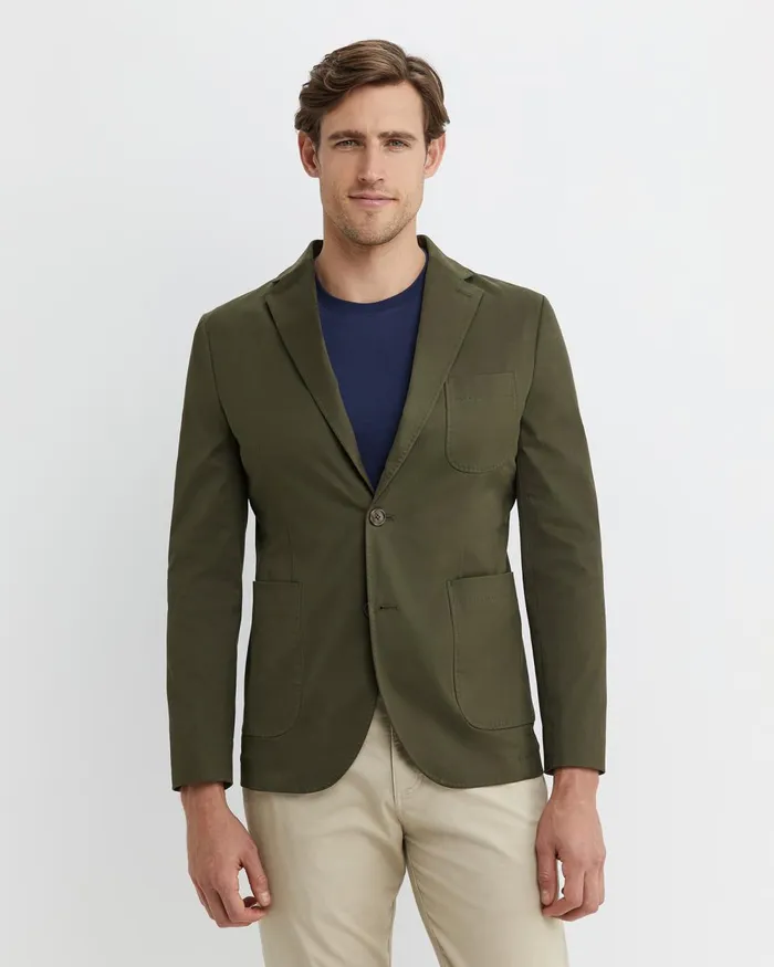 Men Sportscraft Jackets and Blazers Barton Sports Jacket Dark Khaki