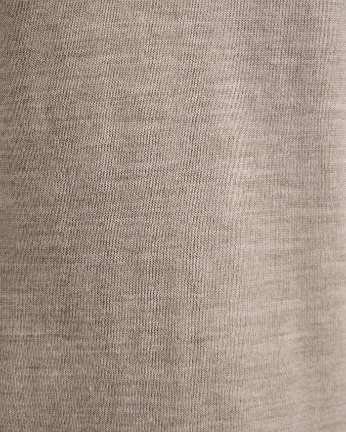 Men Sportscraft Knitwear Merino Crew Neck Knit Birch