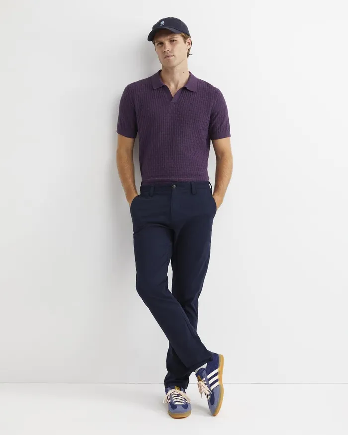 Men Sportscraft TShirts and Polos Bryant Knitted Polo Dark Purple