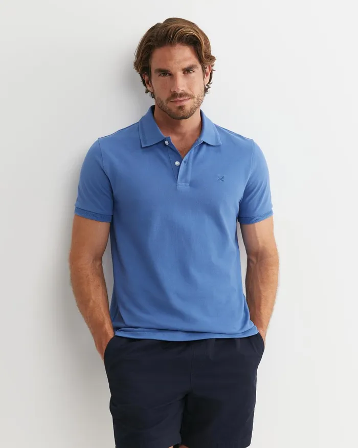Men Sportscraft TShirts and Polos Sc Pique Polo Smoke Blue