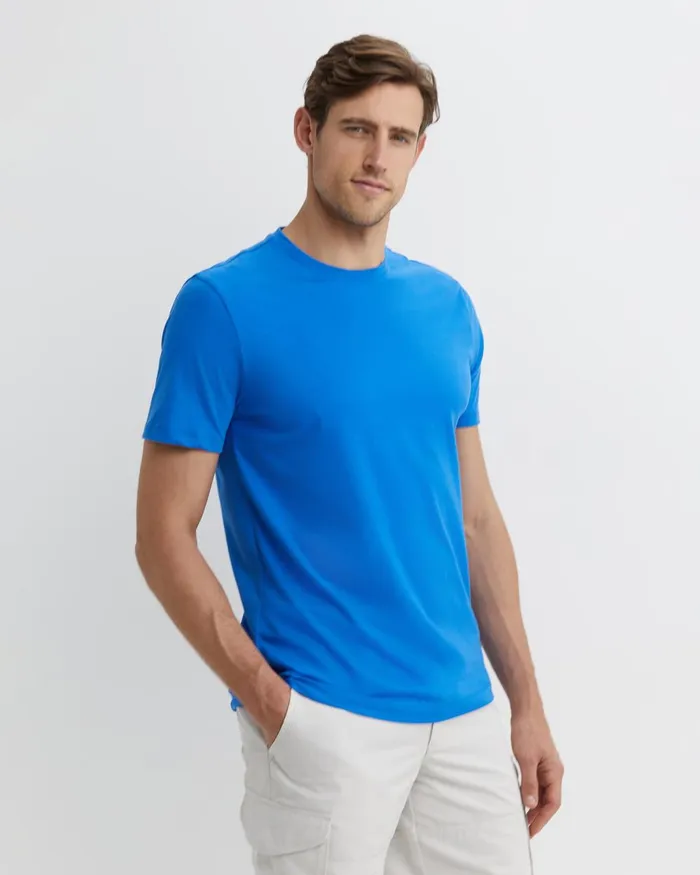 Men Sportscraft TShirts and Polos Supersoft Tee Cobalt