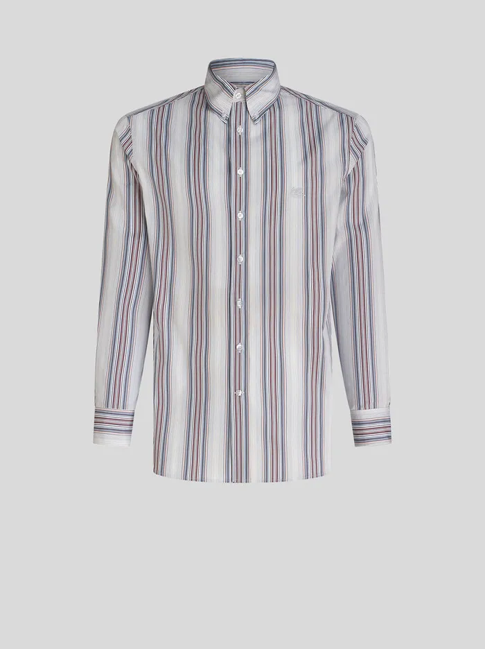 Men Striped Cotton Shirt Etro Shirts