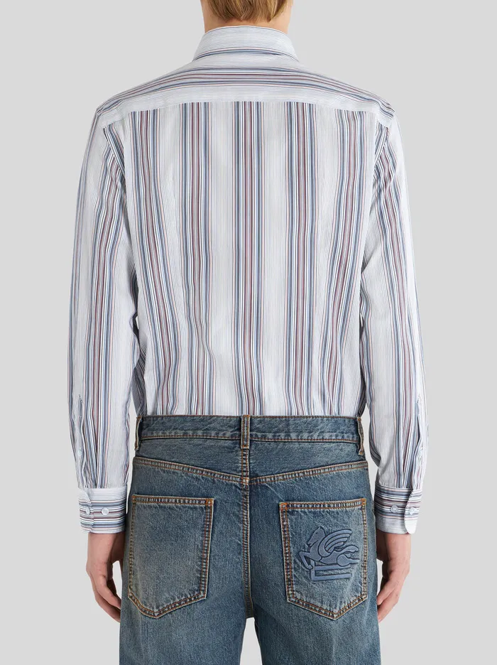Men Striped Cotton Shirt Etro Shirts
