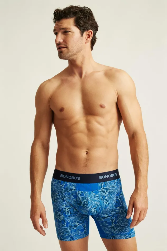Men Supersoft Underwear Blue Cats Bonobos Socks and Underwear