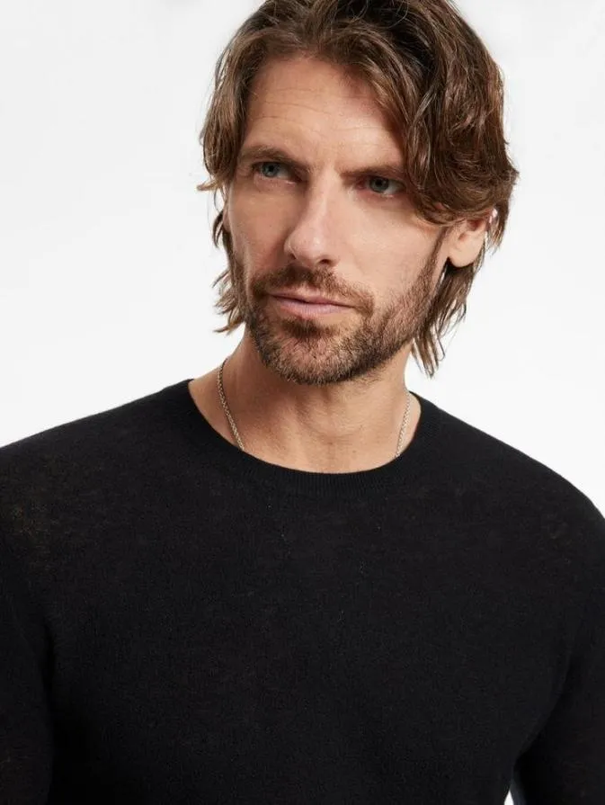 Men Sweaters John Varvatos ALESSIO CREWNECK SWEATER Black