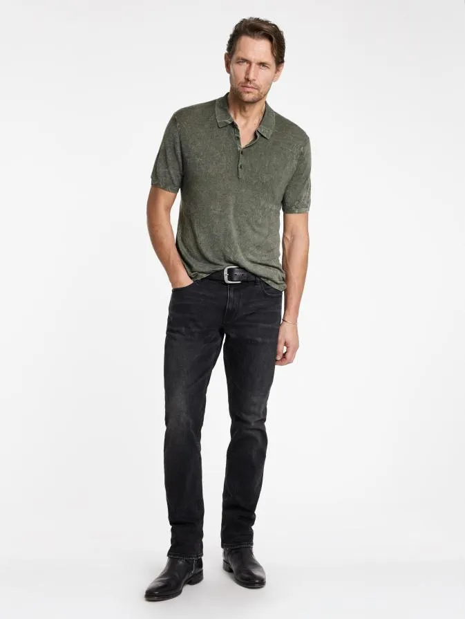 Men Sweaters John Varvatos CHATHAM POLO Eucalptus