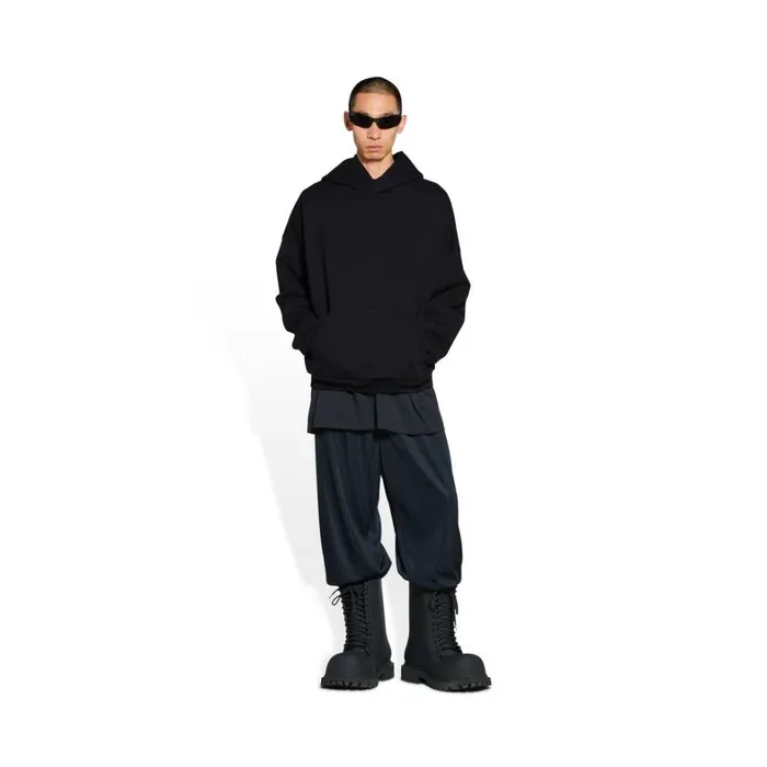 Men Sweatshirts and Hoodies Balenciaga Hoodie Medium Fit In Black