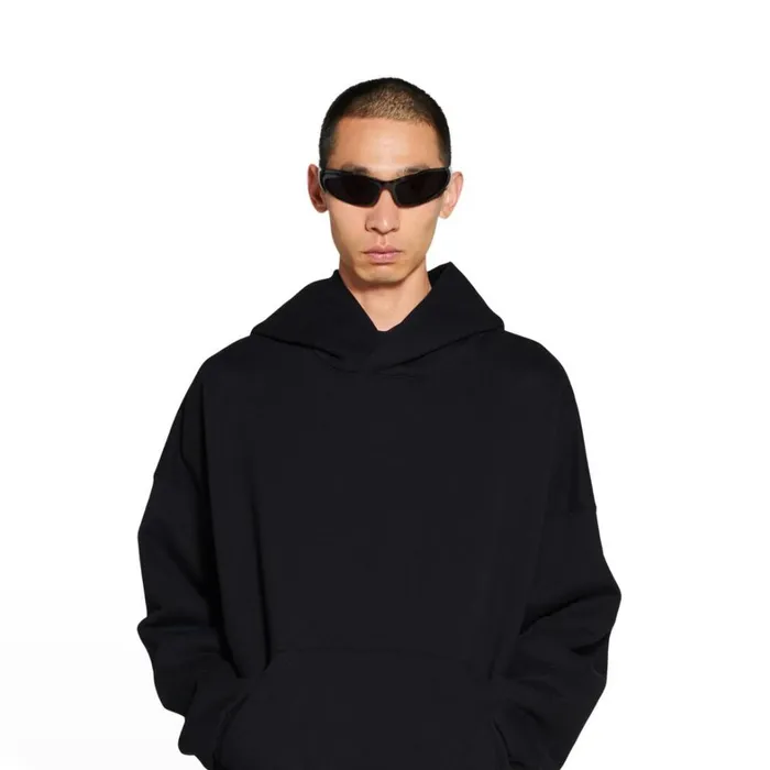 Men Sweatshirts and Hoodies Balenciaga Hoodie Medium Fit In Black