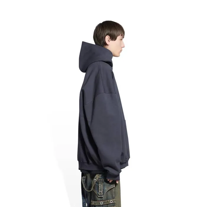 Men Sweatshirts and Hoodies Balenciaga Political Campaign Hoodie Large Fit In Grey