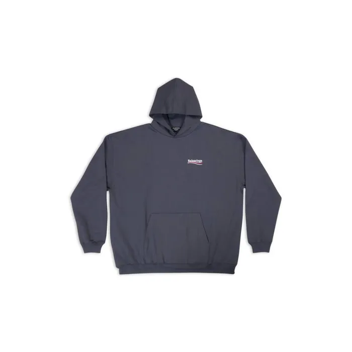 Men Sweatshirts and Hoodies Balenciaga Political Campaign Hoodie Large Fit In Grey