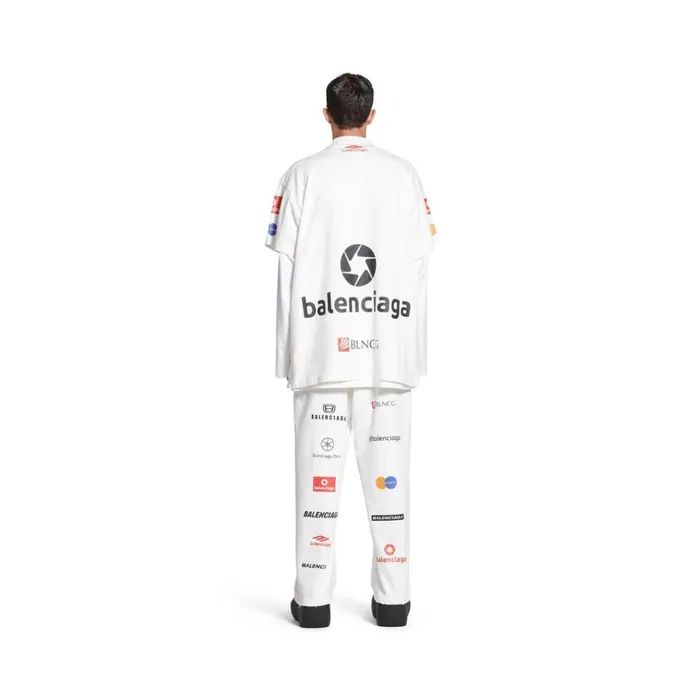 Men Tshirts Balenciaga Top League Tshirt Oversized In White