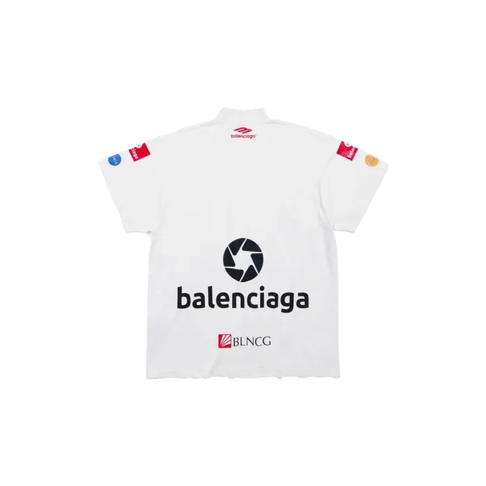 Men Tshirts Balenciaga Top League Tshirt Oversized In White