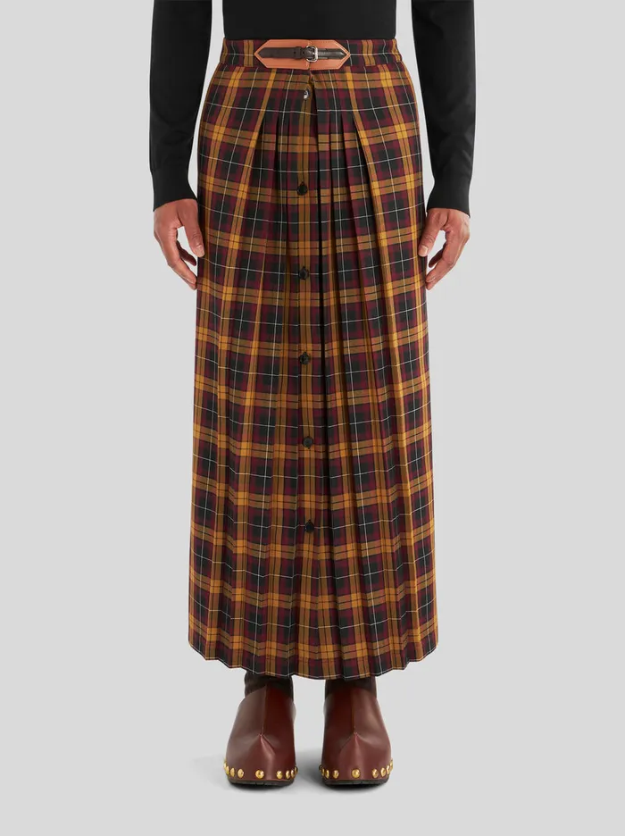 Men Tartan Kilt Etro Trousers