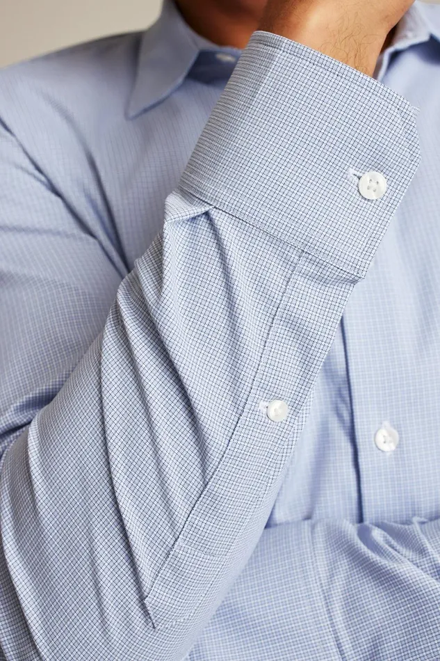 Men Tech Button Down Shirt Lilac Lombard Plaid Bonobos Casual Shirts