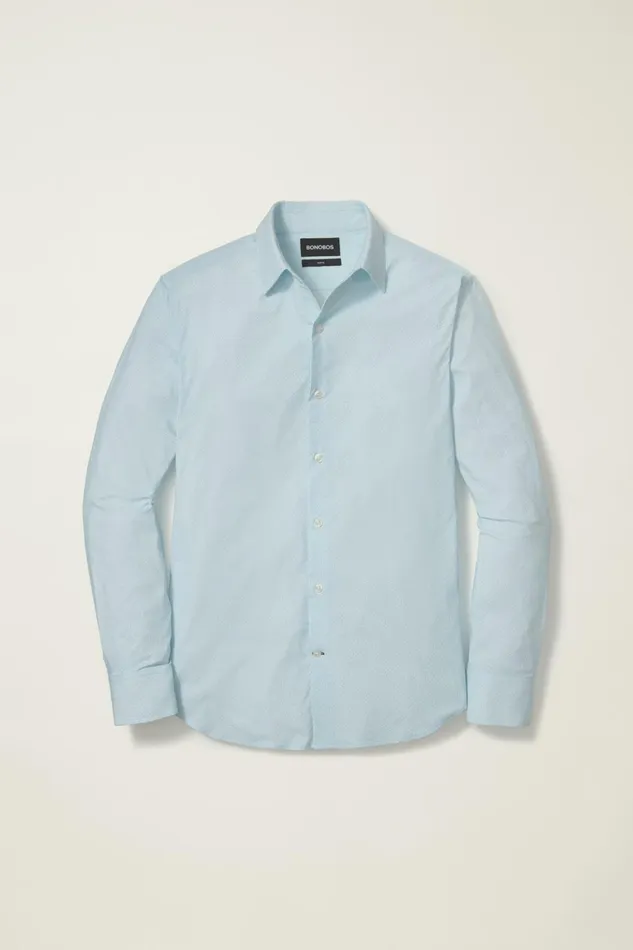 Men Tech Button Down Shirt Spun Sugar Geo Bonobos Casual Shirts