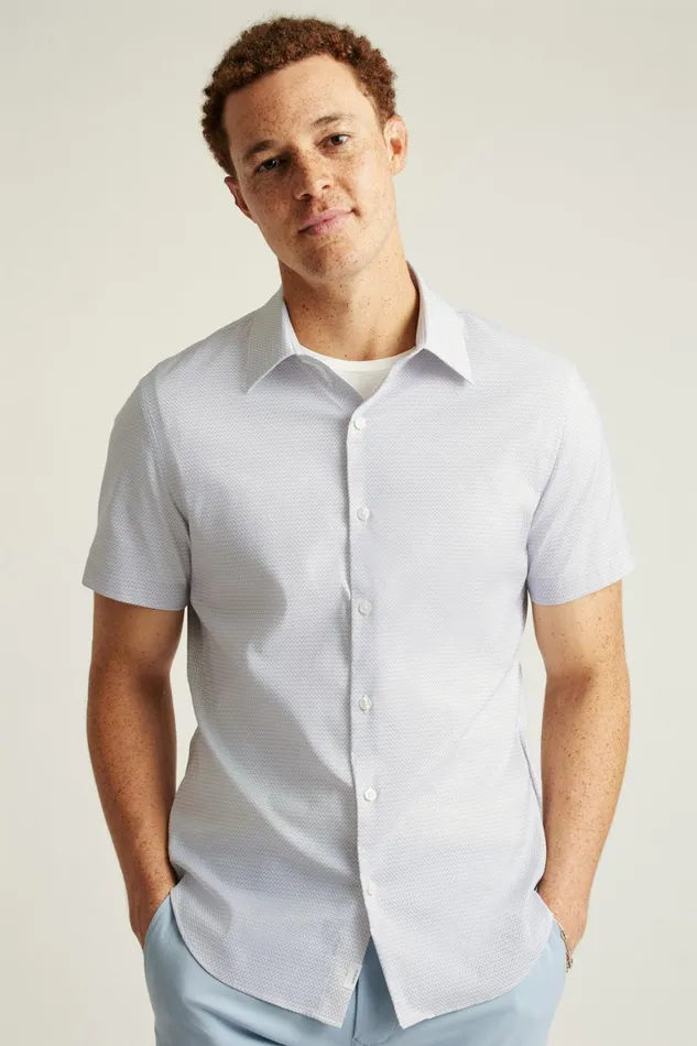 Men Tech Short Sleeve Shirt Purple Astor Geo Bonobos Short Sleeve Shirts