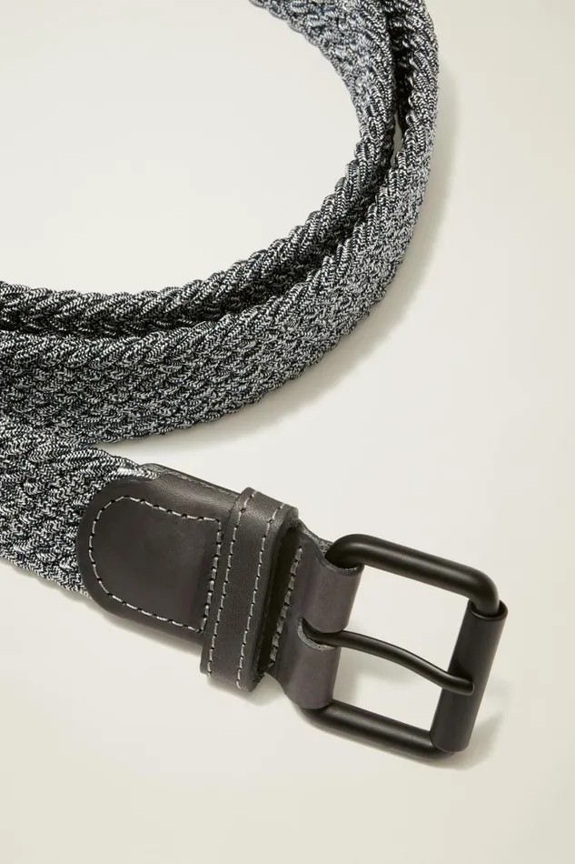 Men The Clubhouse Stretch Belt Grey Melange Bonobos Golf Belts Hats and Accessories