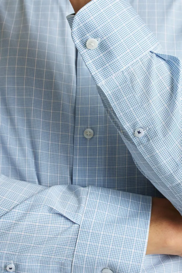 Men The Desk To Dinner Shirt Blue Edison Plaid Bonobos Business Casual Shirts