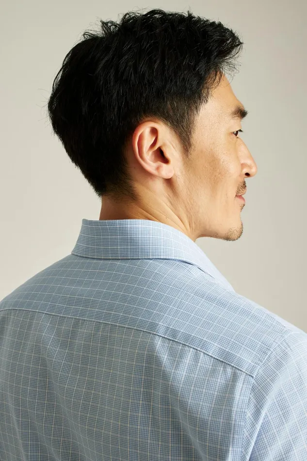 Men The Desk To Dinner Shirt Blue Edison Plaid Bonobos Business Casual Shirts