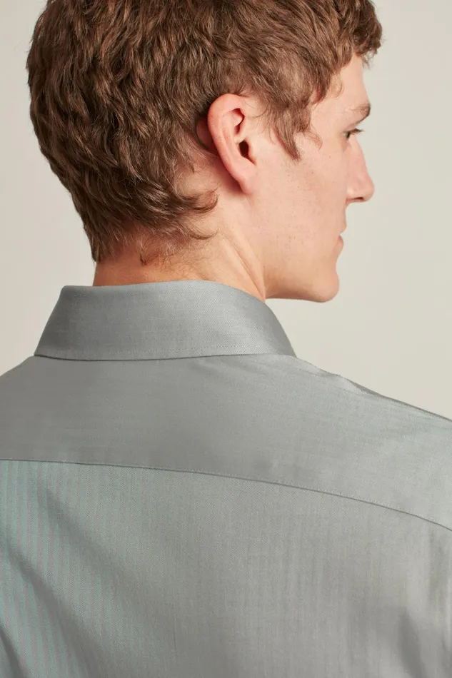 Men The Desk To Dinner Shirt Grey Herringbone Bonobos Business Casual Shirts