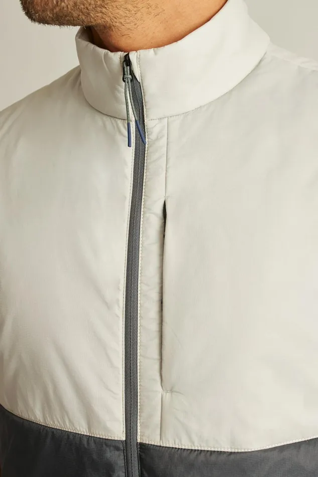 Men The Lightweight Hybrid Vest Lava Smoke Dark Grey And Lunar Rock Grey Bonobos Vests