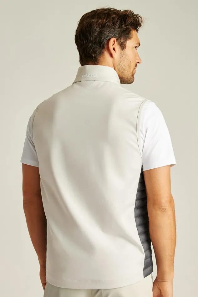 Men The Lightweight Hybrid Vest Lava Smoke Dark Grey And Lunar Rock Grey Bonobos Vests