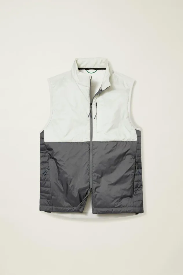 Men The Lightweight Hybrid Vest Lava Smoke Dark Grey And Lunar Rock Grey Bonobos Vests
