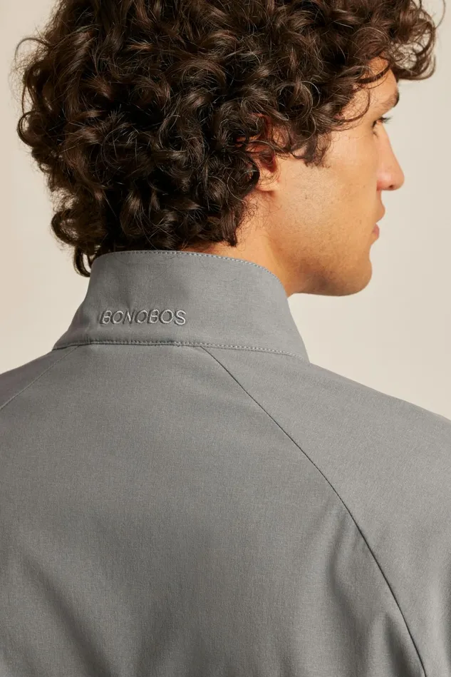 Men Tour Harrington Golf Jacket Lava Smoke Dark Grey Bonobos Golf Outerwear and Layering