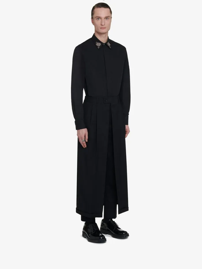 Men Trousers Alexander McQueen Slashed Tailored Trousers Black
