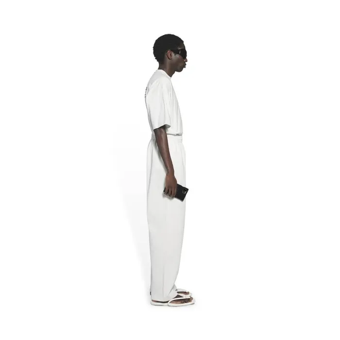 Men Trousers Balenciaga Political Campaign Jogging Trousers In White