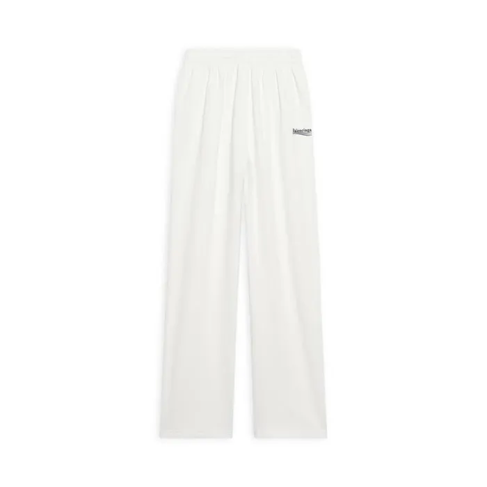 Men Trousers Balenciaga Political Campaign Jogging Trousers In White