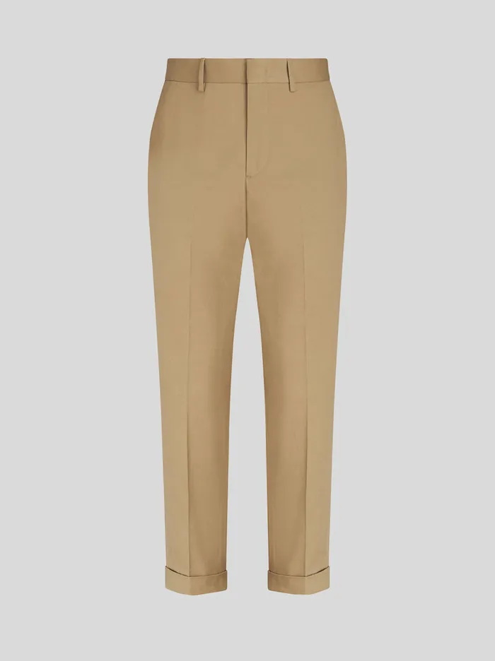 Men Trousers With TurnUp Etro Trousers