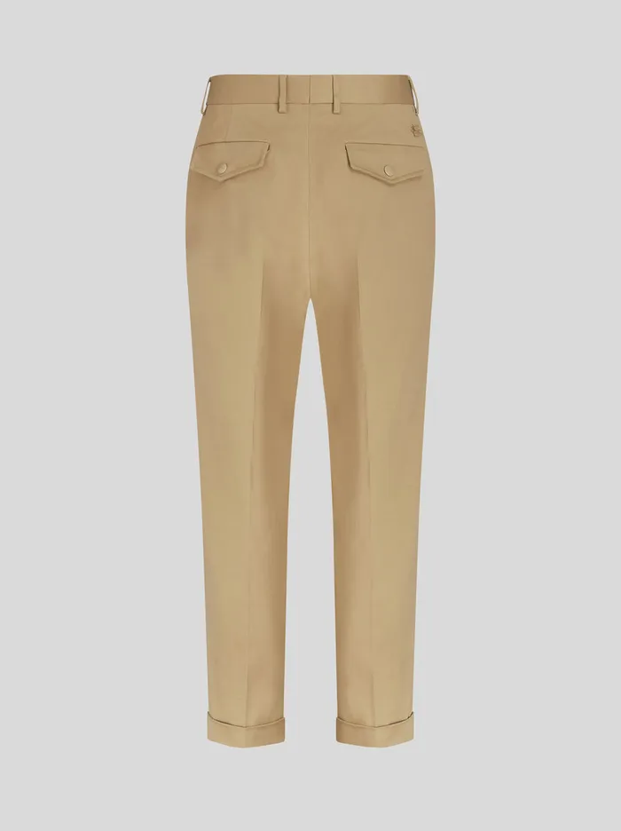 Men Trousers With TurnUp Etro Trousers