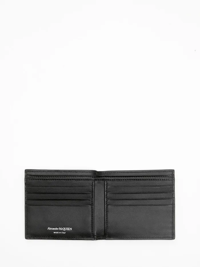 Men Wallets And Cardholders Alexander McQueen Mcqueen Graffiti Billfold Wallet Blue