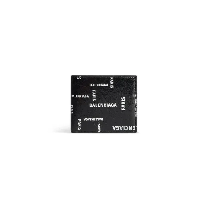 Men Wallets Balenciaga Cash Square Folded Wallet Bal Paris Allover In Blackwhite Men Wallets Balenciaga Cash Square Folded Wallet Bal Paris Allover In Blackwhite