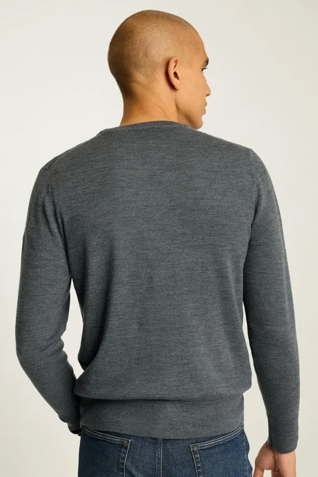 Men Washable Merino Crew Neck Sweater Charcoal Grey Bonobos Crew and VNeck Sweaters