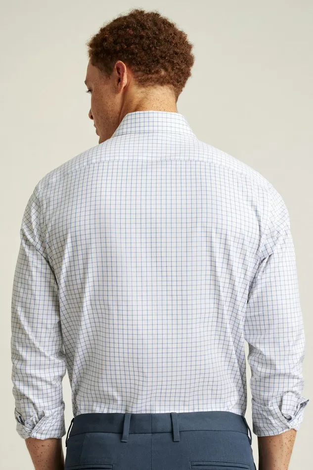 Men Weekday Warrior Dress Shirt Blue Pink Plaid Bonobos Business Casual Shirts