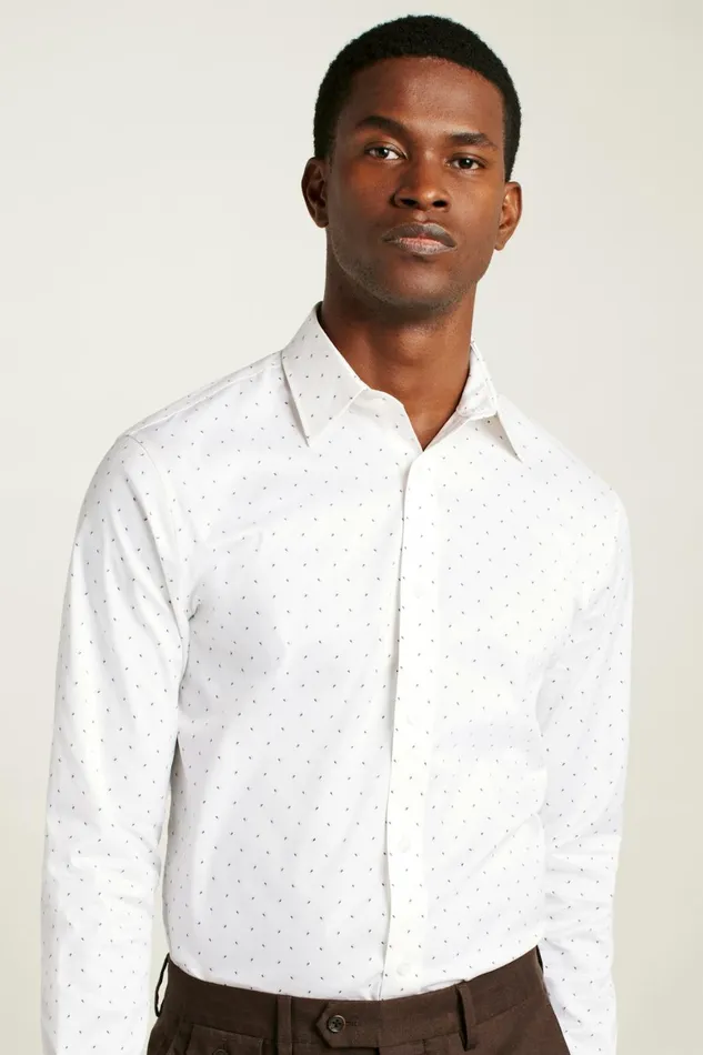 Men Weekday Warrior Dress Shirt White Petal Shadow Geo Bonobos Business Casual Shirts