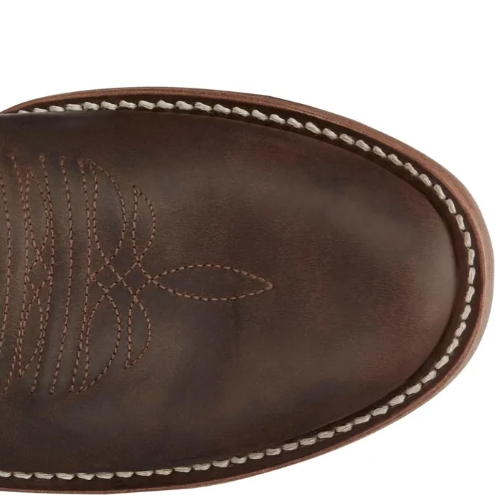 MEN Wells 11034 Western Rich Mahogany Justin Boots Western