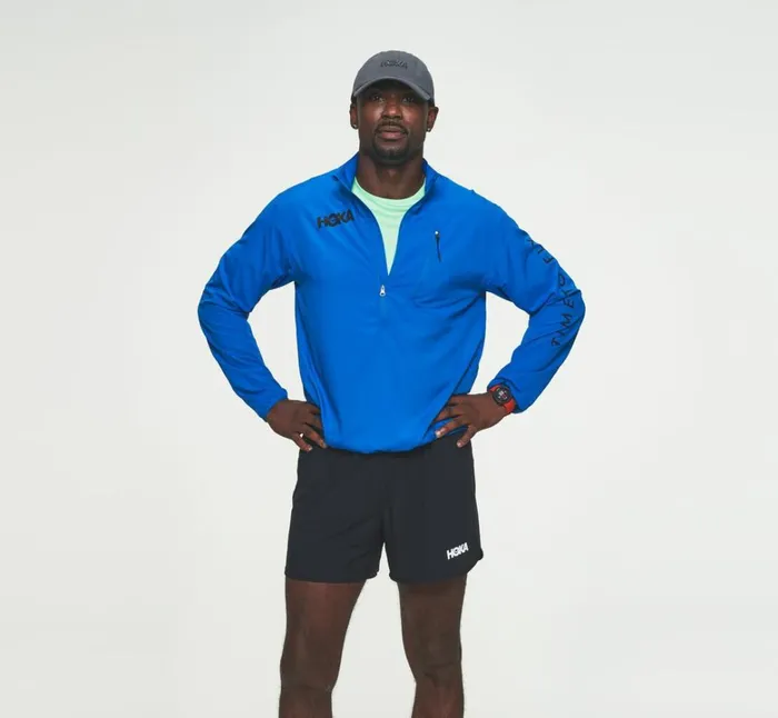 Men WindResistant Jacket Imperial Blue HOKA ONE ONE Outerwear