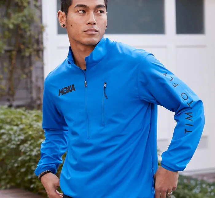 Men WindResistant Jacket Imperial Blue HOKA ONE ONE Outerwear